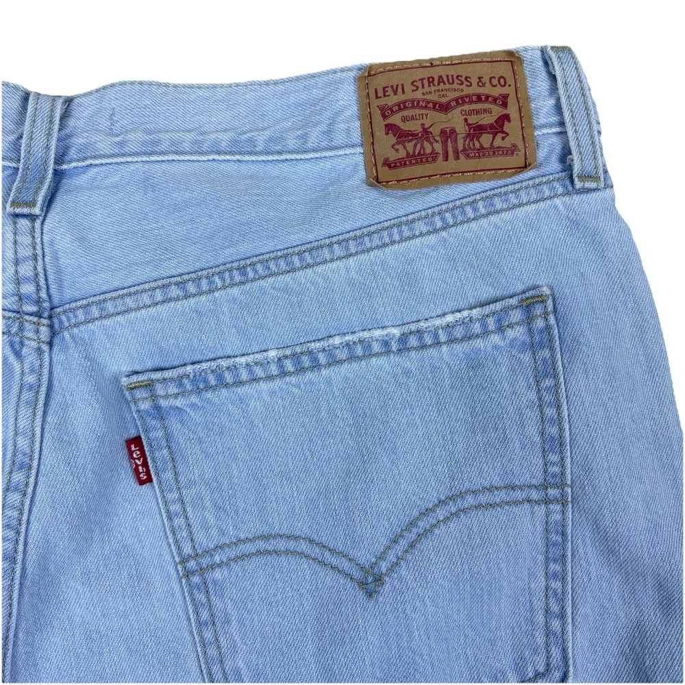 Levis Womens Jeans Low Pro Straight Distressed High Rise Y2K Light Wash Size 32 - Picture 3 of 16